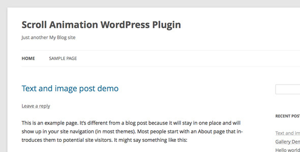 Scroll Animation WordPress Plugin - CodeCanyon Item for Sale