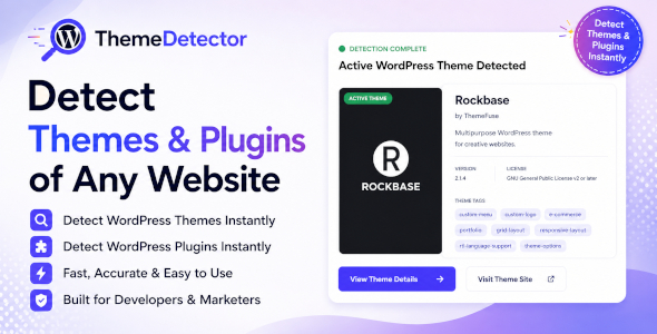 WordPress Theme Detector | Shopify Theme Detector | Magento Theme Detector React NextJS script - CodeCanyon Item for Sale