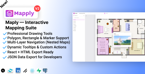 Maply – SVG Image Map Builder for Next.js – Interactive Maps & Hotspots - CodeCanyon Item for Sale