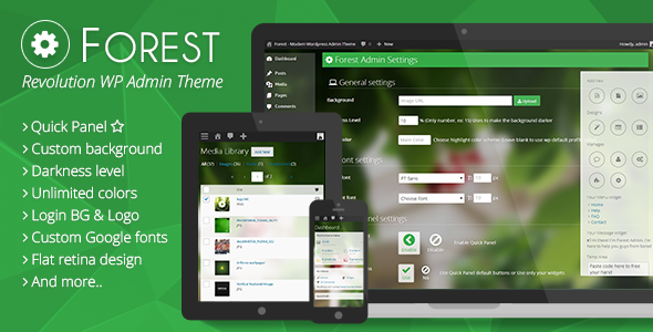 Forest - Revolution Wordpress Admin Theme - CodeCanyon Item for Sale