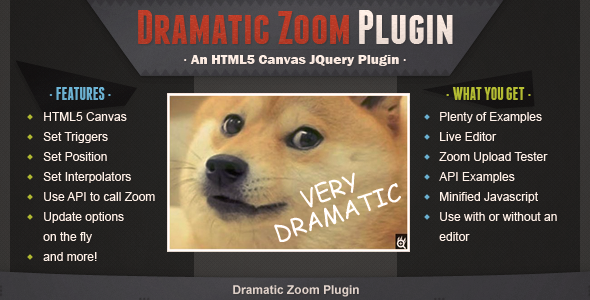 Dramatic Zoom Plugin - CodeCanyon Item for Sale