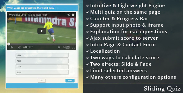 Sliding Quiz - CodeCanyon Item for Sale