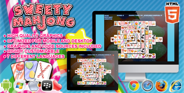 Sweety Mahjong - HTML5 Game - CodeCanyon Item for Sale
