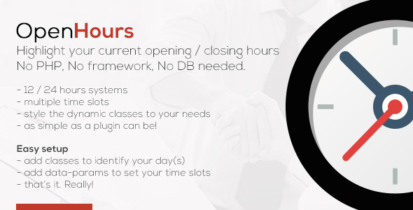 OpenHours - Highlight your Opening / Closing Hours - CodeCanyon Item for Sale