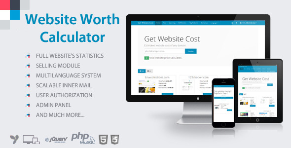 Website Worth Calculator - CodeCanyon Item for Sale