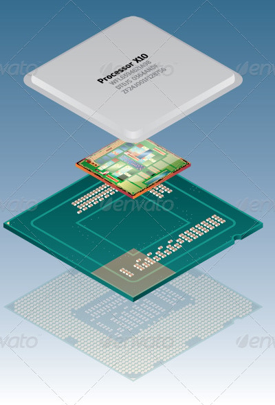 Processor Parts, Vectors | GraphicRiver