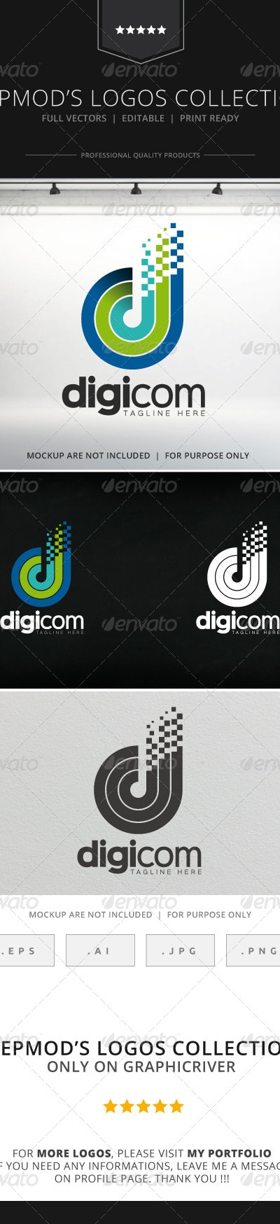 Digicom Logo, Logo Templates | GraphicRiver