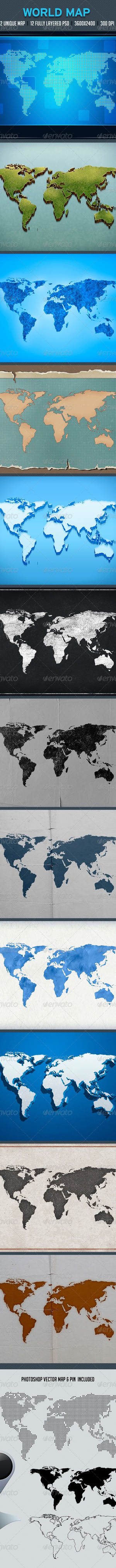 World Map, Graphics | GraphicRiver