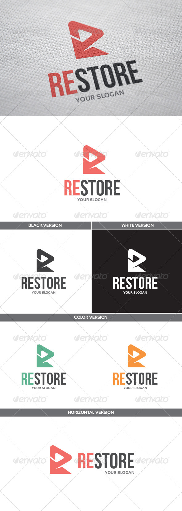 Restore Logo, Logo Templates | GraphicRiver