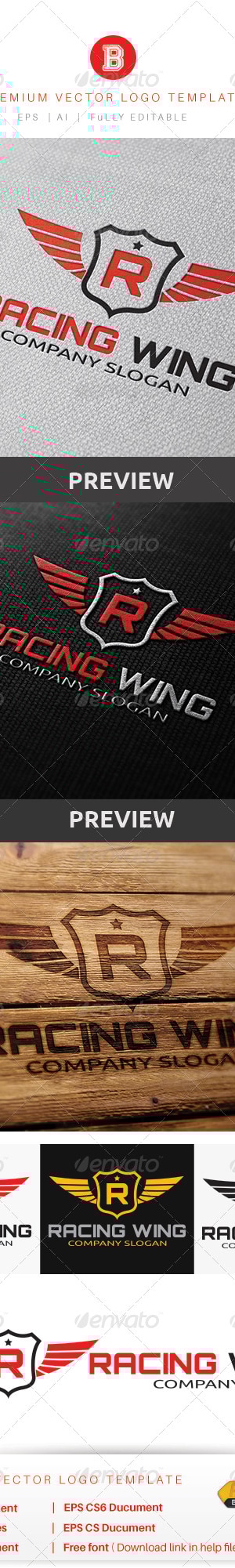 Racing Wing, Logo Templates | GraphicRiver