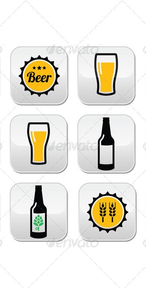 Beer Buttons , Vectors | GraphicRiver