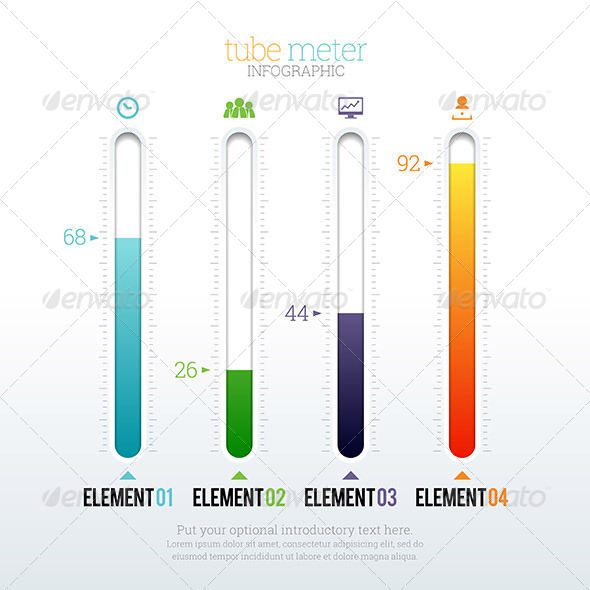 Tube Meter Infographic, Infographics | GraphicRiver