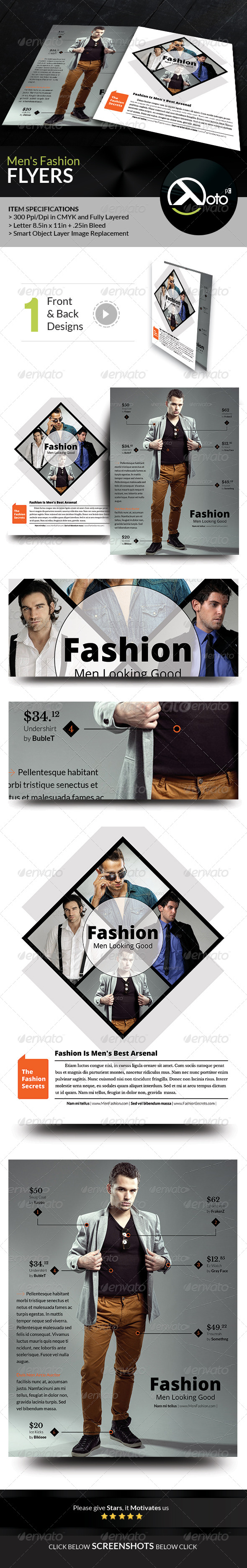 Men Fashion Style Clothing Flyers, Print Templates | GraphicRiver
