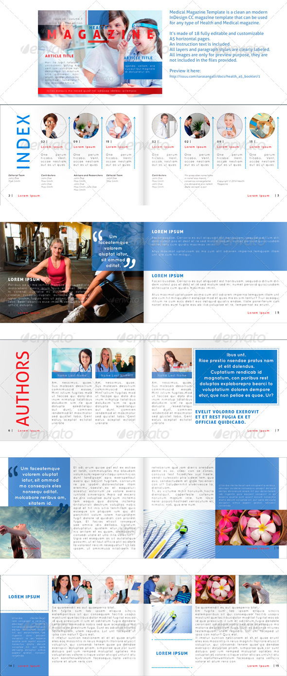Medical Magazine - Horizontal A5 Template, Print Templates | GraphicRiver