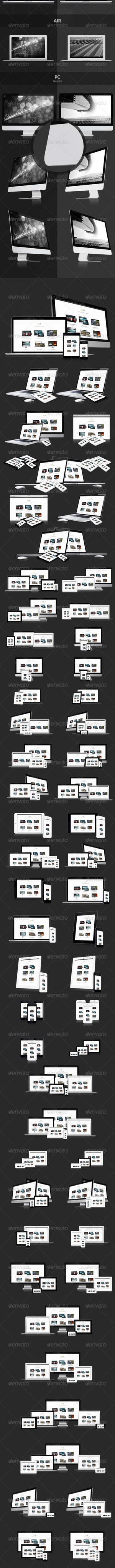 iBundle - 200 Responsive Screen Mockups, Graphics | GraphicRiver