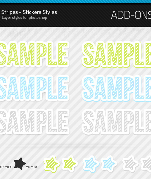 Stripes - Stickers Styles and Actions, Add-ons | GraphicRiver