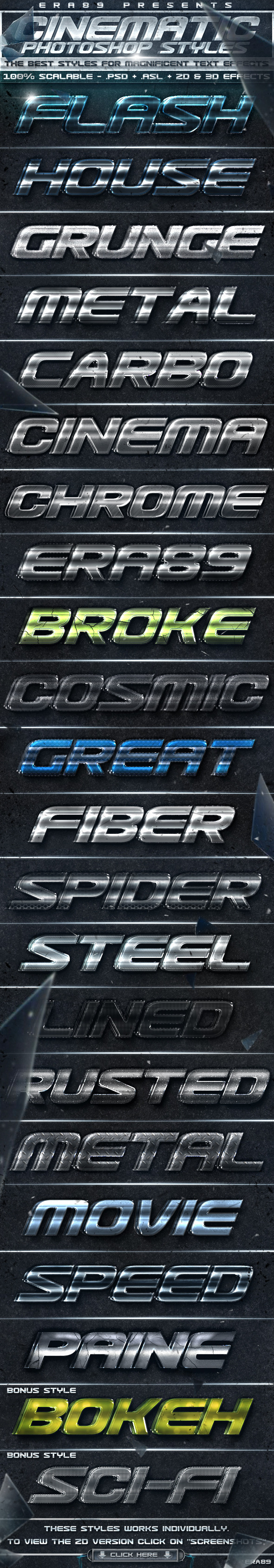 Cinematica Text Effects - PS Styles - Text Effects Styles