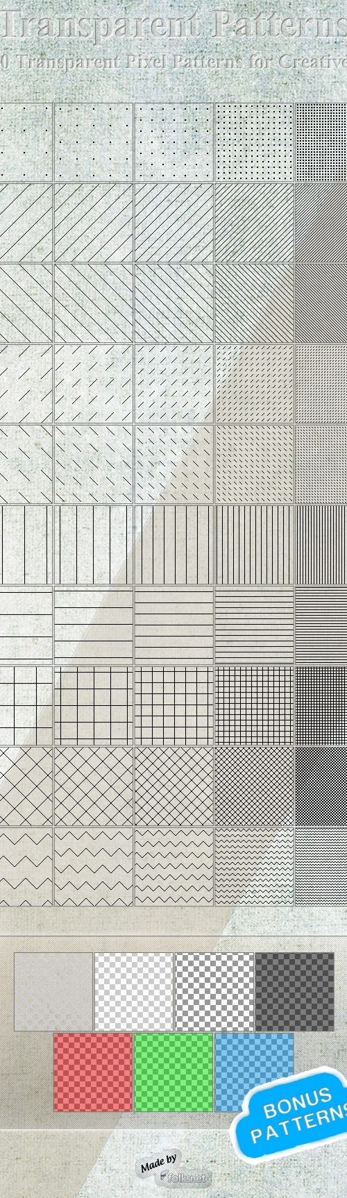 Transparent Patterns, Add-ons | GraphicRiver