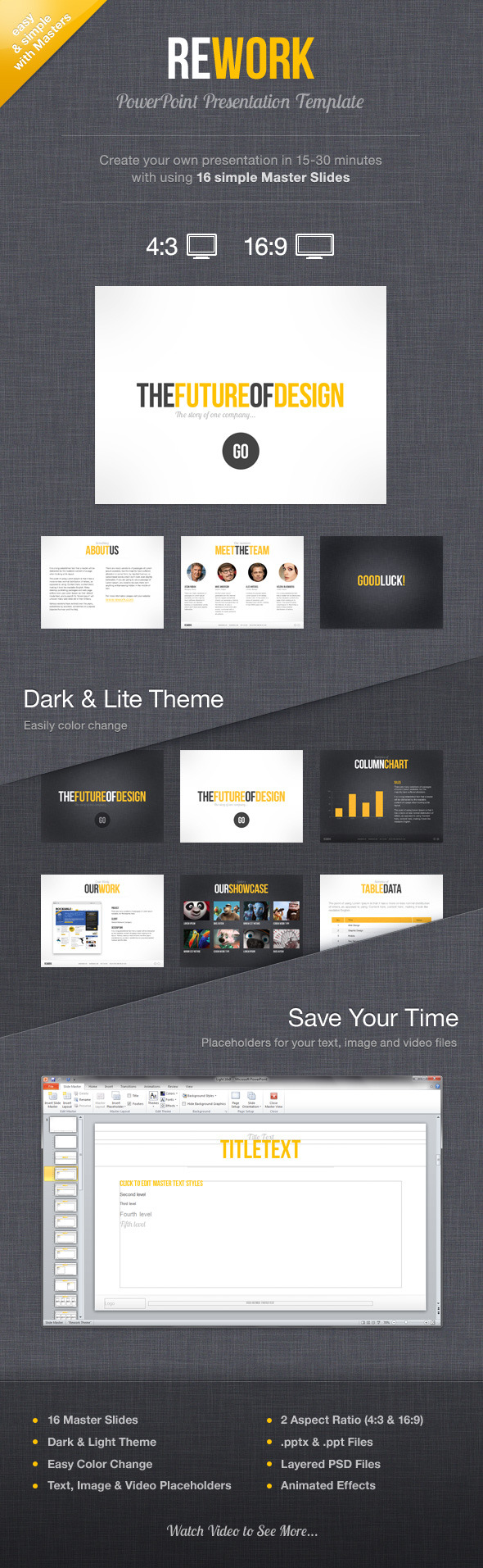 Rework PowerPoint Presentation Template, Presentation Templates ...