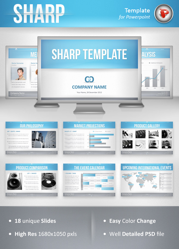 Sharp Powerpoint Template, Presentation Templates | GraphicRiver