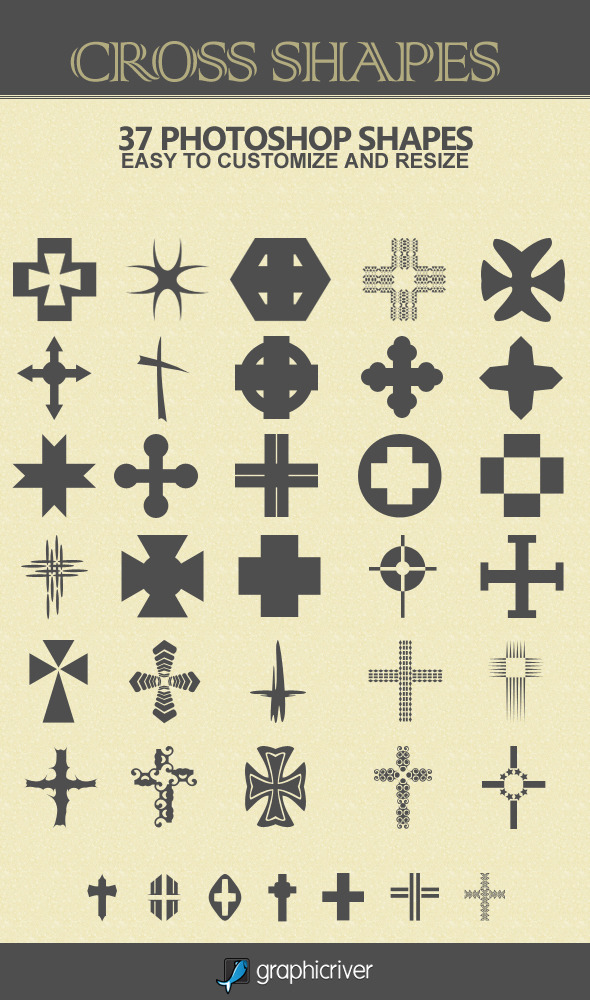 37 Cross Shapes, Add-ons | GraphicRiver