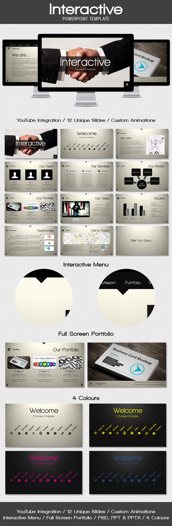 Interactive Powerpoint Template, Presentation Templates GraphicRiver