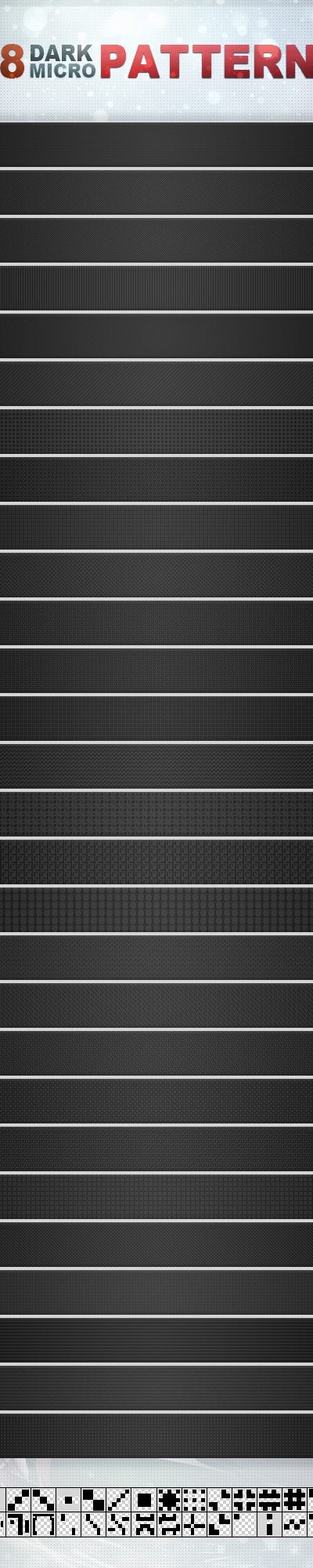 28 Dark Micro Patterns, Add-ons | GraphicRiver