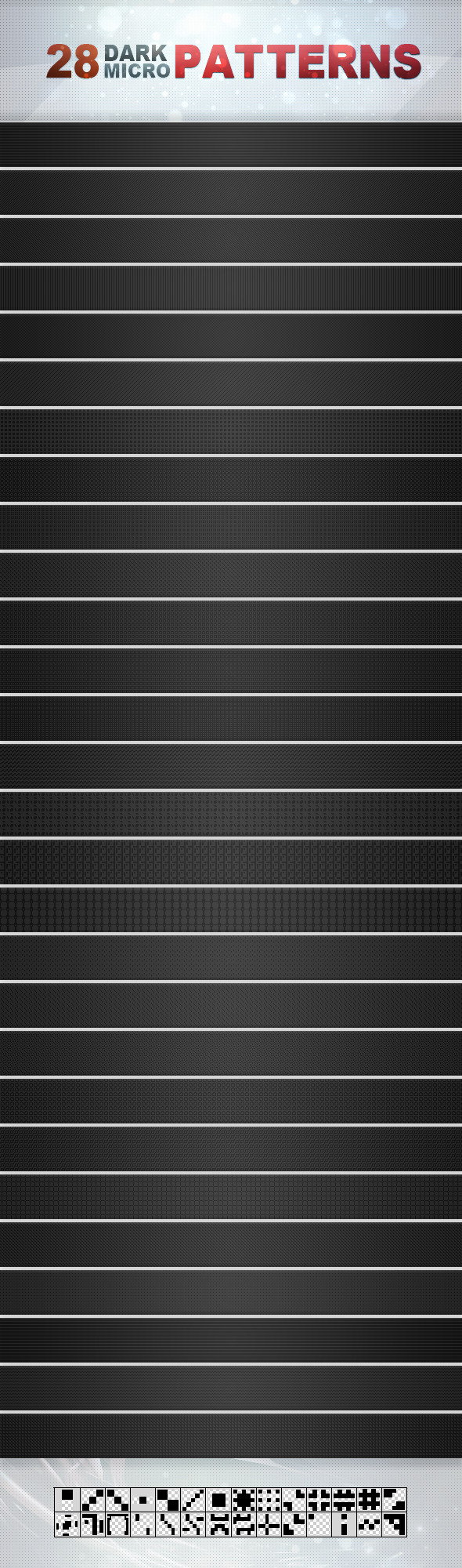 28 Dark Micro Patterns, Add-ons | GraphicRiver