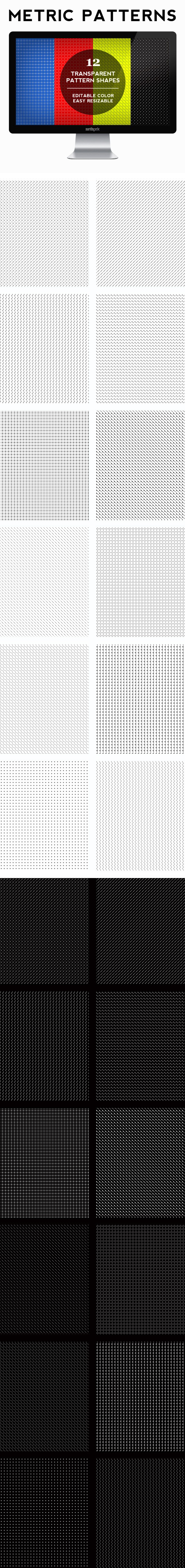 Metric Patterns Set, Add-ons | GraphicRiver
