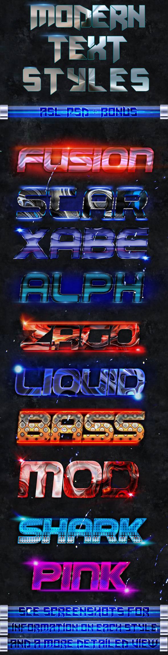 Modern Text Styles, Add-ons | GraphicRiver