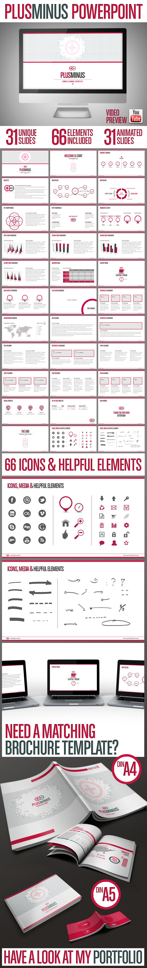 PLUSMINUS - PowerPoint Presentation Template, Presentation Templates