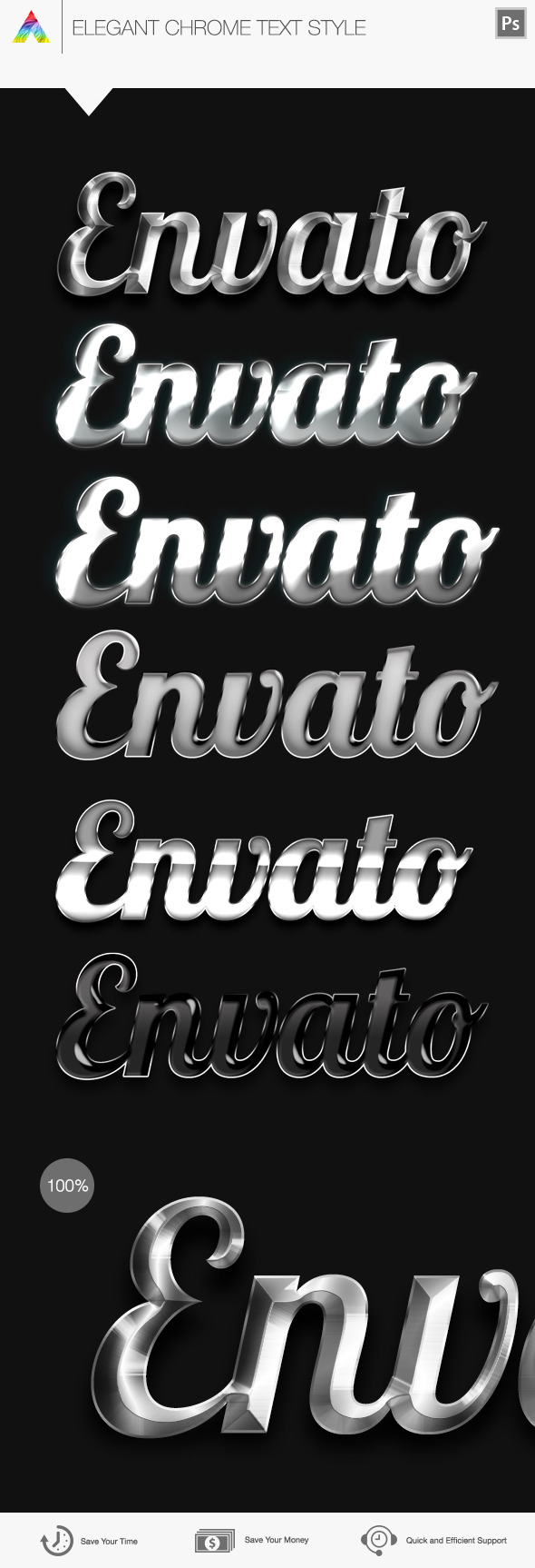 Chrome Text Style, Add-ons | GraphicRiver