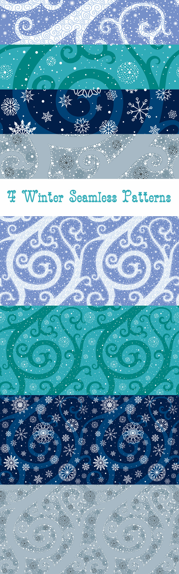 Winter Seamless Patterns, Add-ons | GraphicRiver