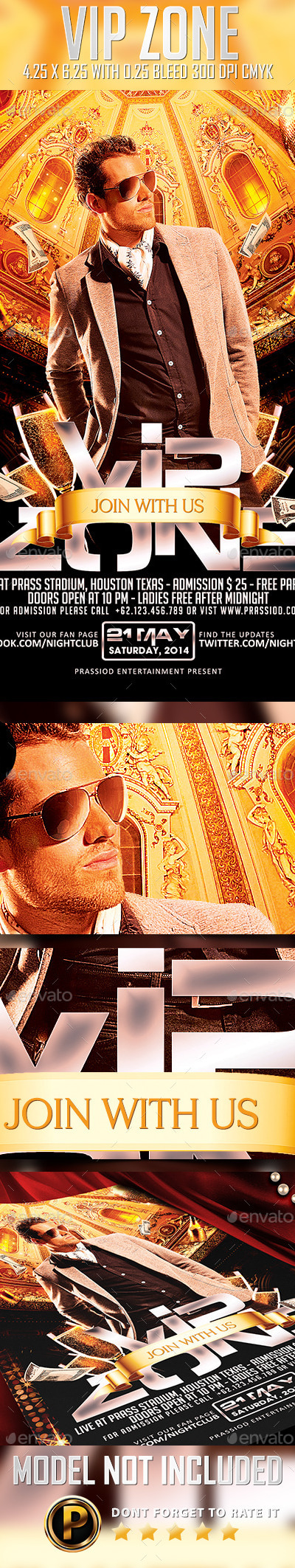 Vip Zone Flyer Template, Print Templates | GraphicRiver