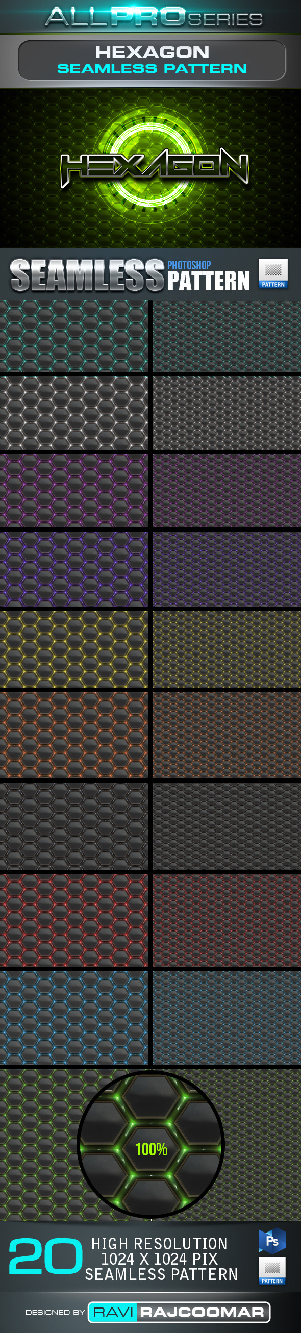 Hexagon Seamless Tileable Patter, Add-ons | GraphicRiver