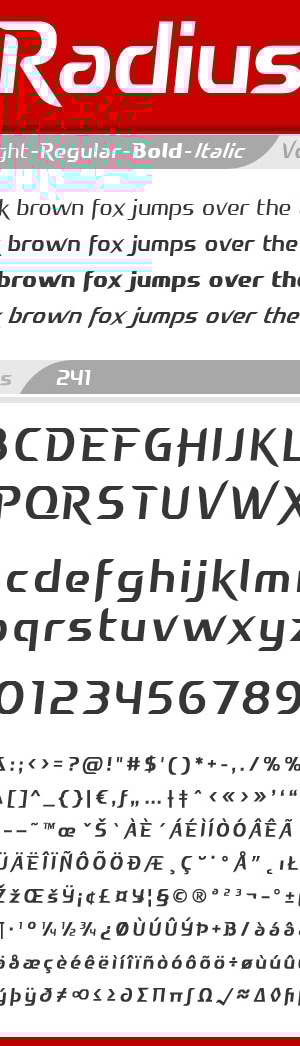 Radius Font, Fonts | GraphicRiver