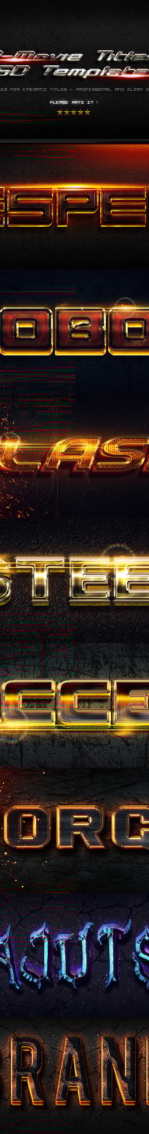 8 Movie Titles PSD Templates, Add-ons | GraphicRiver