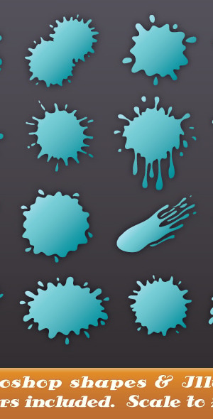 Splat and Splash Shapes, Add-ons | GraphicRiver