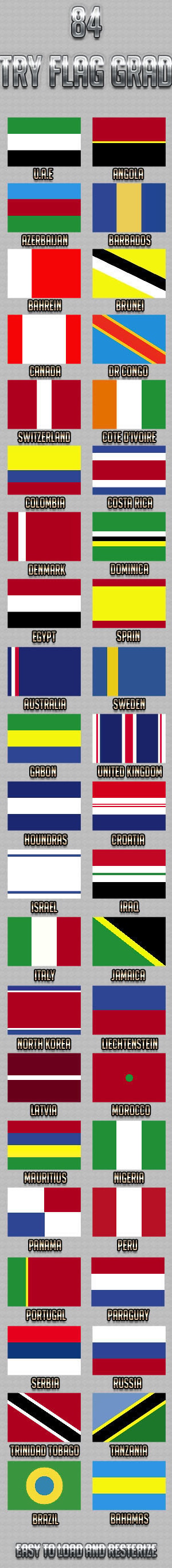 84 Country Flag Gradients, Add-ons | GraphicRiver