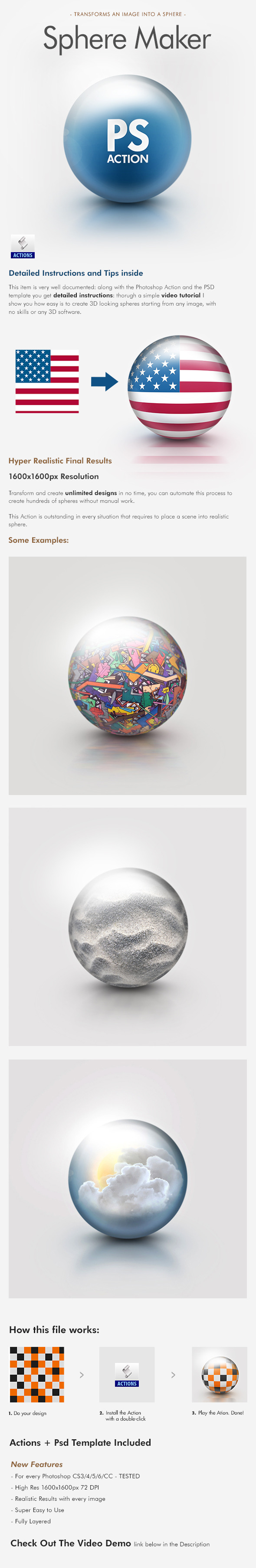 Sphere Maker Photoshop Action, Add-ons | GraphicRiver