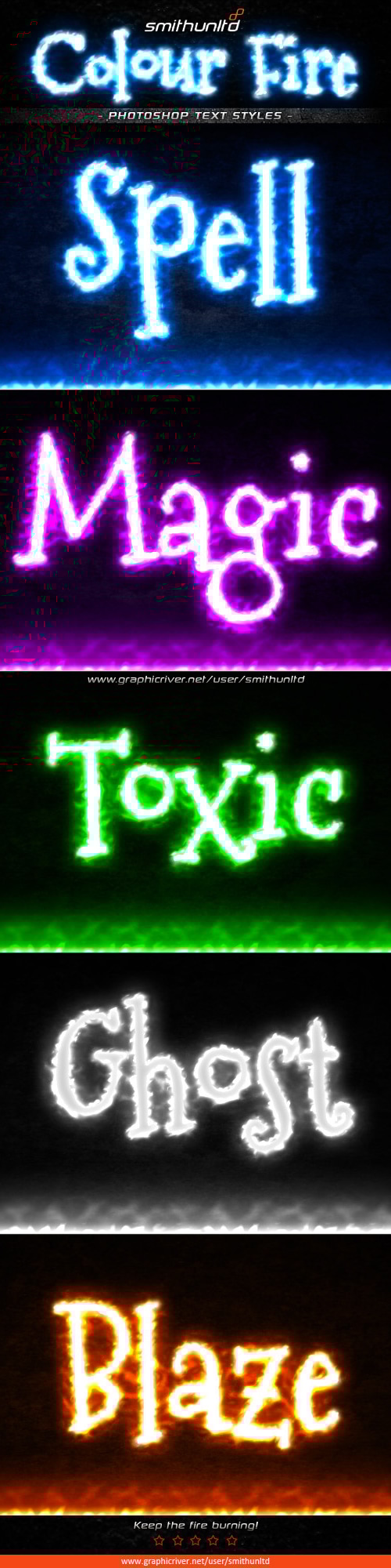 Colour Fire Text Styles, Add-ons | GraphicRiver