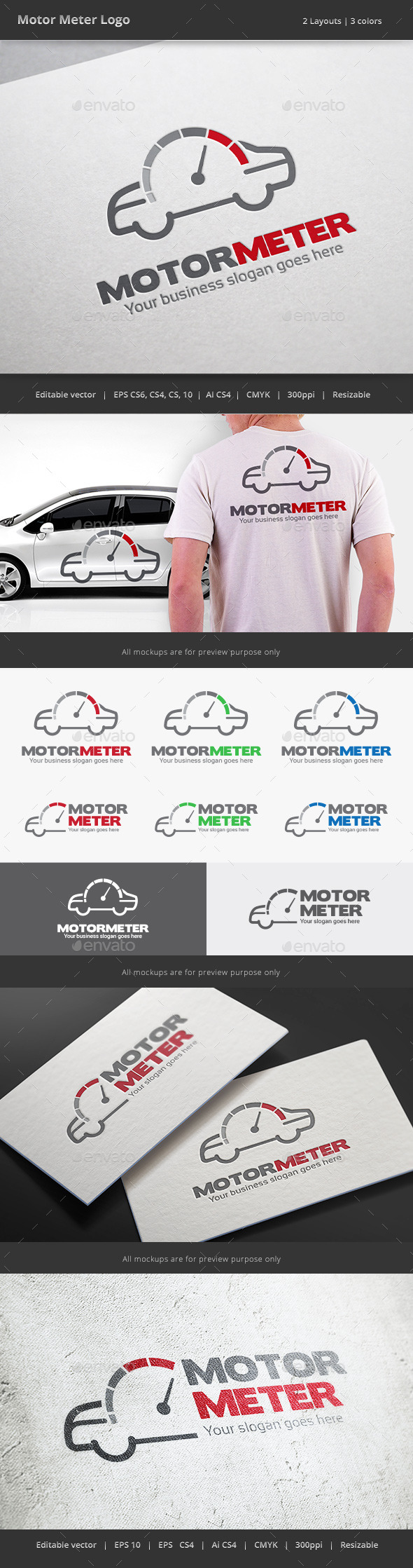 Motor Meter Car Logo, Logo Templates | GraphicRiver