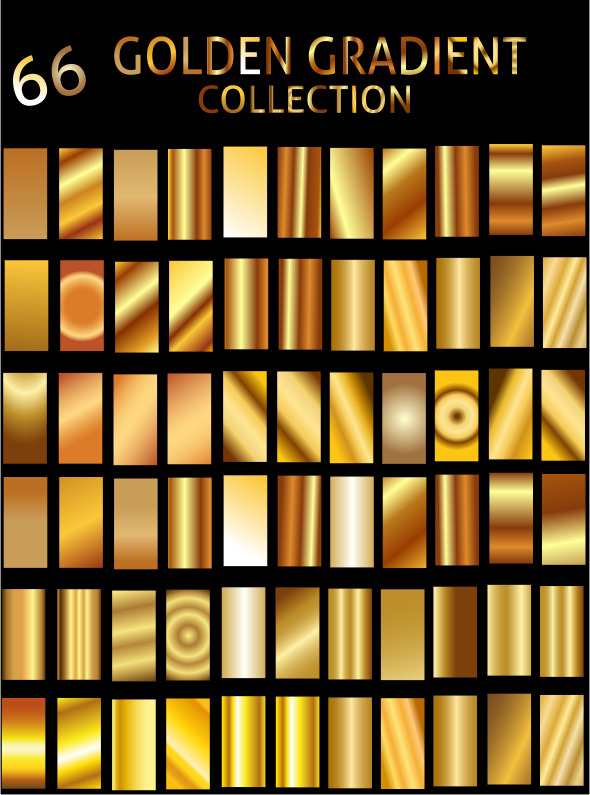 Illustrator Golden Gradient Collection, Add-ons | GraphicRiver