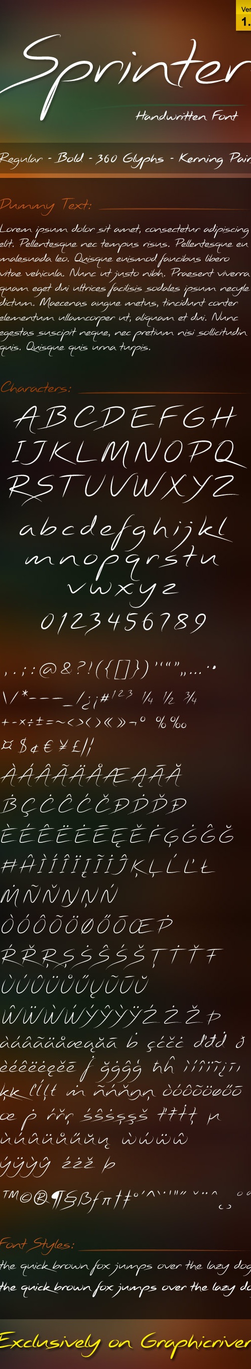 Sprinter Font, Fonts | GraphicRiver