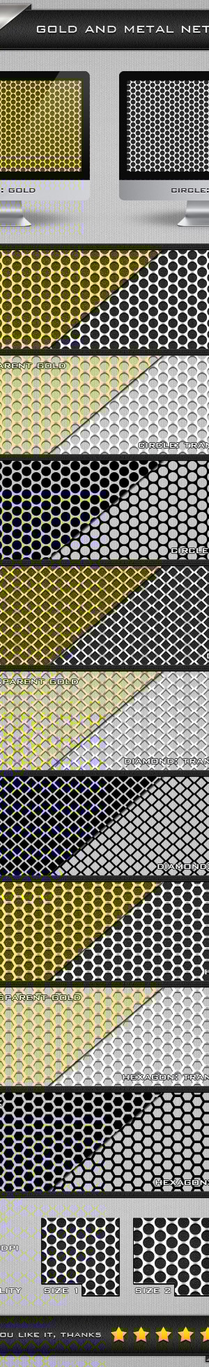 Gold and Metal Net Pattern, Add-ons | GraphicRiver