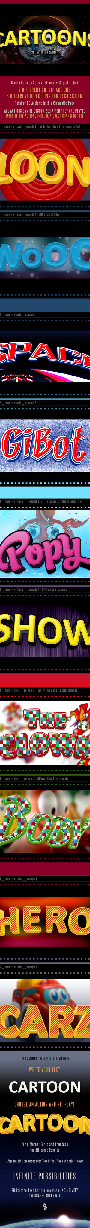 3D Cartoon Text Generator - Actions, Add-ons | GraphicRiver
