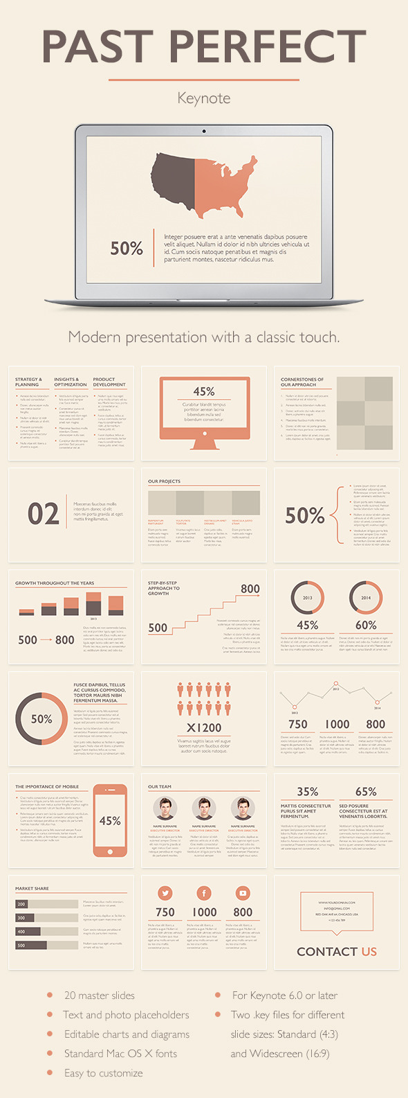 Past Perfect Keynote Template, Presentation Templates | GraphicRiver