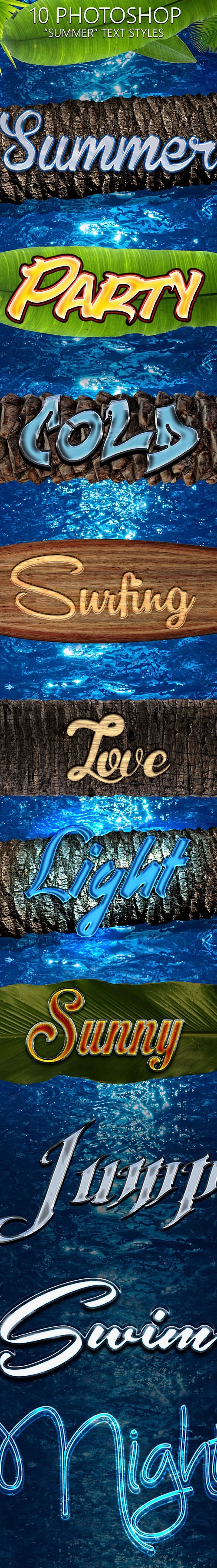 Summer Text Styles, Add-ons | GraphicRiver