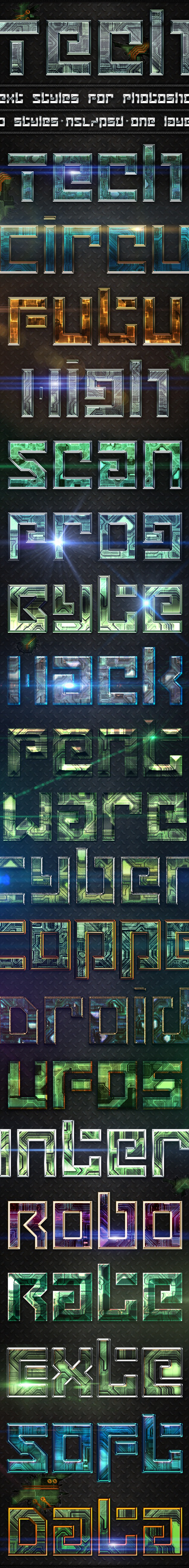 Tech - Text Styles, Add-ons | GraphicRiver
