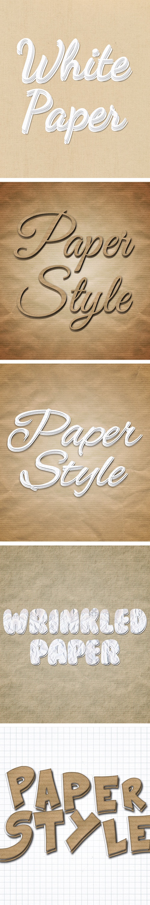 Paper Text Styles, Add-ons | GraphicRiver
